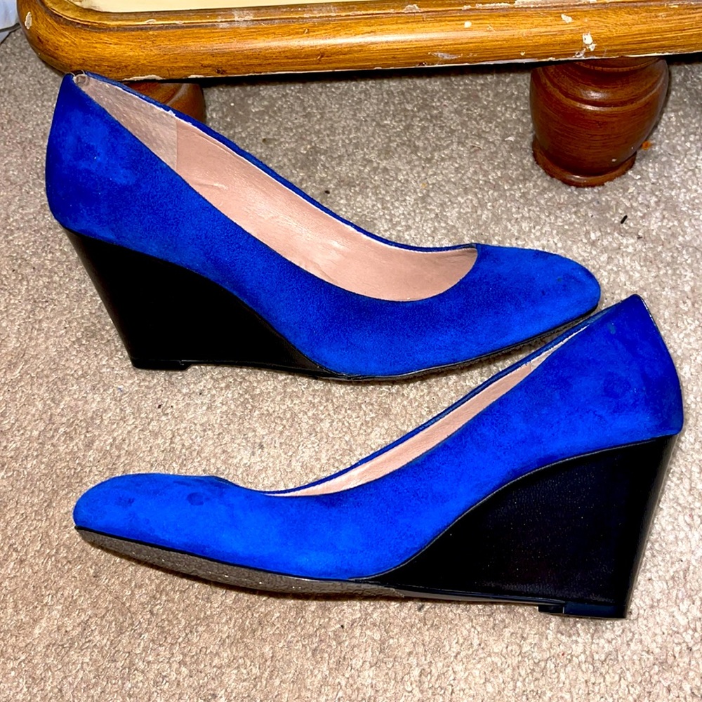 Vince Camuto Blue Wedge Heels